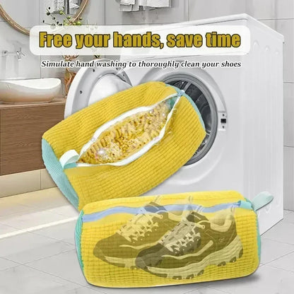 Effortless Shoe Care: Machine Washable Shoe Washing & Drying Bag with Adjustable Strap