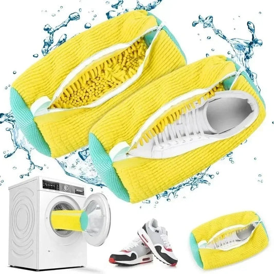 Effortless Shoe Care: Machine Washable Shoe Washing & Drying Bag with Adjustable Strap